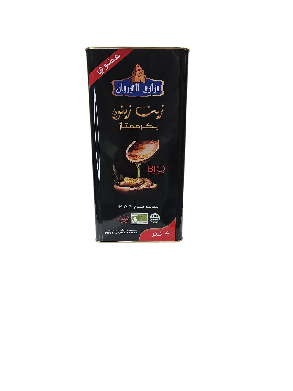 زيت زيتون بكر ممتاز عضوي -  4 لتر